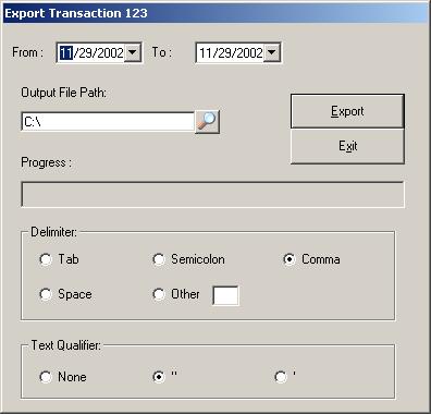 3) Select the Delimiter and Text Qualifier option buttons to tell the software the format of the importing file.