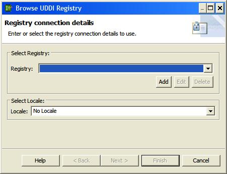 4.2 Connecting to OSR as a UDDI v3 Registry Oracle Enterprise Gateway You connect to a registry in Policy Studio before browsing or publishing. There are a few points at which you may do this.