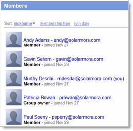 Note: Some groups keep their members list private, so you can't view members for all groups. Subscribe to a group You can subscribe any group in our Groups directory that's open to new members.