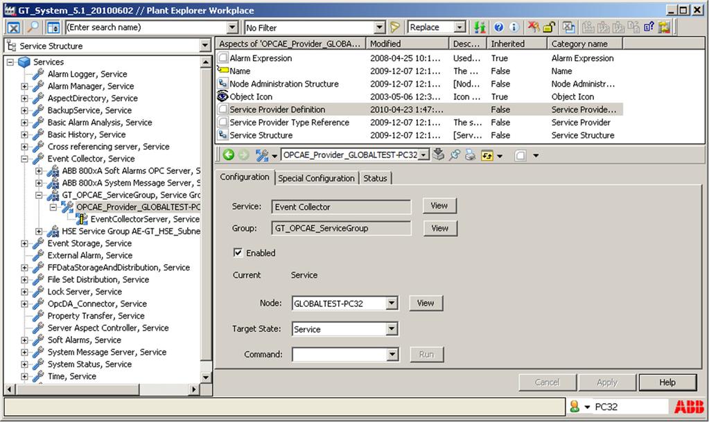 Section 7 800xA for AC 800M Configuring the OPC Server for Alarm and Event Collection 7. The New Object dialog box appears.