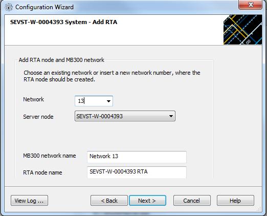 Section 9 800xA for Advant Master RTA Board Network Settings 6. Select the server node from the Server node drop-down list box and click Next. Figure 29. Add RTA Dialog Box 7.