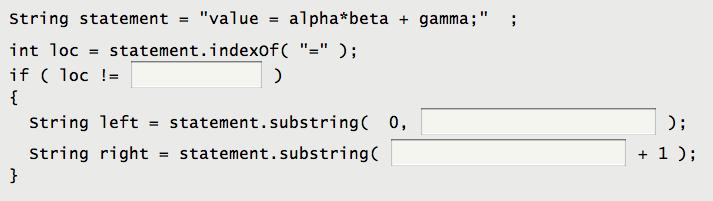 indexof( "a" ) ); The way this works is: indexof() and substring() can be used to chop a string into useful pieces.