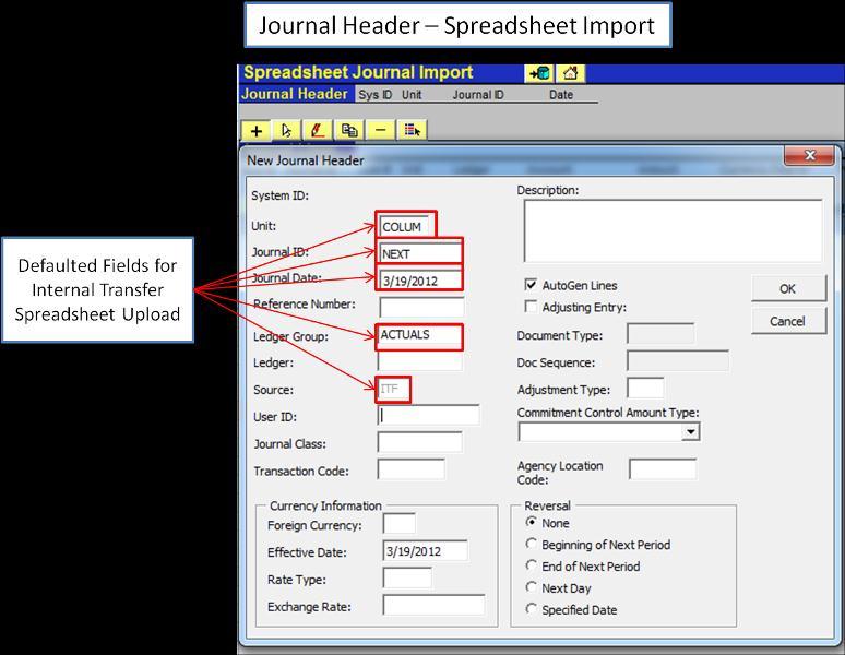 Creating a New Journal Sheet and Entering the Journal Header Information In this topic you will learn how to