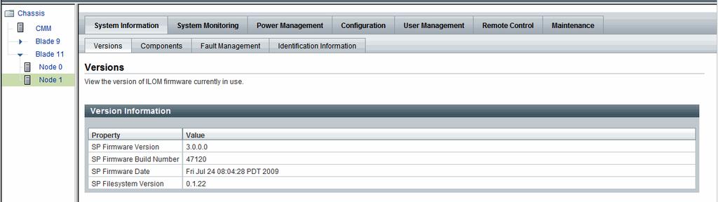 Note For details about the CMM Storage -> Zoning Management features available in ILOM as 3.0.10, refer to the Oracle Integrated Lights Out Manager (ILOM) 3.