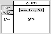 Lesson 10 - Pivot Tables 107 A ToolTip appears with the full name of the column Jerseys Sold. 2. Drag the button to the DATA area and release.