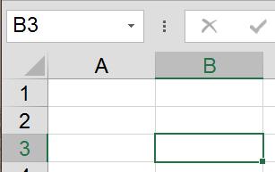 Name Box: Displays the name or reference of the selected cell or cells. Cell: The intersection of a Row and Column is a cell.