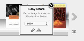 Easy Share Icon. Select On to let anyone take a screenshot of your widget using the Easy Share button that will appear below the bottom right corner of your widget. Custom Cover URL.