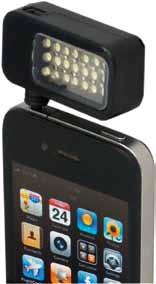 RPL 21 LED Phone-TabLight battery light Number of LEDs: 21 Lifetime LED: approx. 100.000 h Lux in 1m distance: approx.103 Lux Lumen: approx.