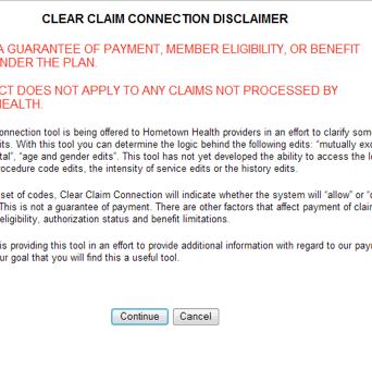 Clear Claim Connection (C3) Under Claims you will find a link to