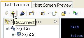 toolbar. After you are back to the Sign On screen, from the host terminal toolbar select the Play Macro dropdown and select the SignOn macro.