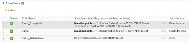The first new users who encounter Guest_Authenticate rule redirect to the Self Register Guest portal.