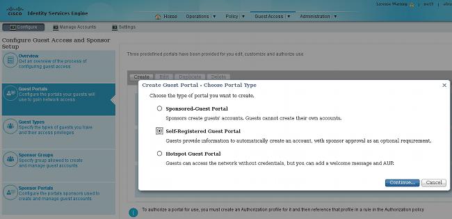 2. Choose the portal name that will be referenced in the authorization profile.