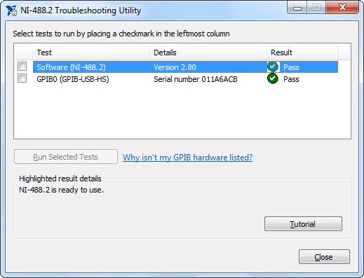 Chapter 2 Measurement & Automation Explorer (Windows) Troubleshoot NI-488.2 Problems To troubleshoot NI-488.2 problems, run the NI-488.2 Troubleshooting Utility, as follows: 1.