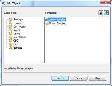 An export is performed on a package (directory) in the Logical View. If this package contains references to standard libraries, these can be specified in the properties of the package.