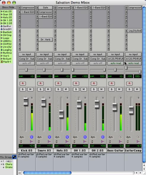 Main Windows The Mix, Edit, and Transport windows are the main Pro Tools work areas. You can show any of these windows by choosing them from the Windows menu.