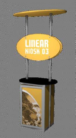 Linear Kiosk 03 LN-K-03 Dress up and add wow to your space with state-of-the-art multimedia kiosks.