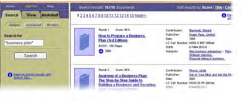 2 Search and Browse S i m p l e S e a r c h This features searches the full-text, title and subject areas of documents based on key words and phrases.