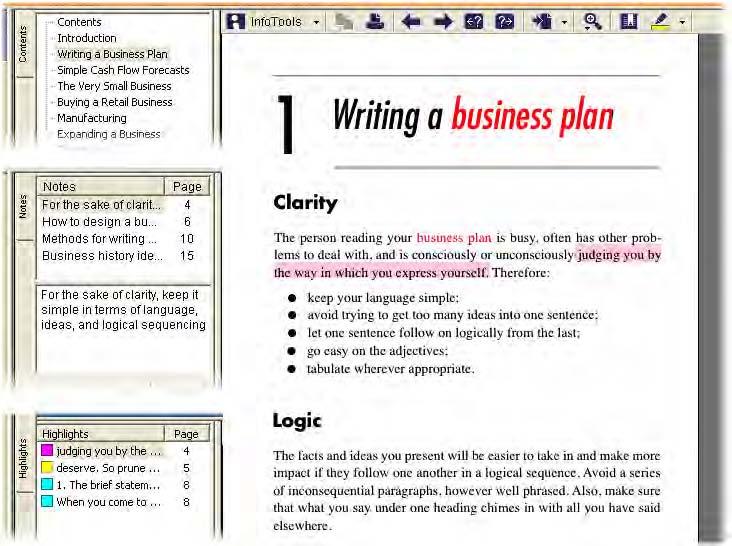Page Flipping go to next page or previous page. Go to a Specific Page. Table of Contents automatically navigate to chapters within a book. Notes Pane go to each page containing your annotations.