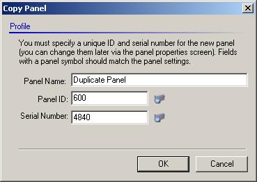 Duplicating Panels You can duplicate a panel that you have already enrolled, and then download the duplicate panel into a physical panel at a later date. To duplicate a panel: 1.