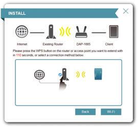Press the WPS Push Button on your existing wireless router with 120 seconds to complete the WPS setup process.