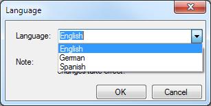 If you want to select the language for User Interface, click on File Language menu