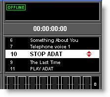 It is possible to set the list up so that incoming MIDI IN or GPI events can automatically trigger the recall of Cues, including by MIDI Timecode, and it is possible to set up to 20 MIDI OUT events