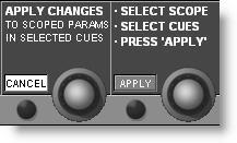 The changes made to the Cues will be absolute, ie the original setting of that parameter will be replaced by the new setting.