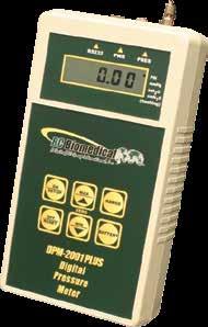The unit (except the 2250 Series) can have one or two pressure sensors and an optional temperature sensor input to measure pressure and temperature all in one meter. DPM-2201 (Pressure, Vacuum).