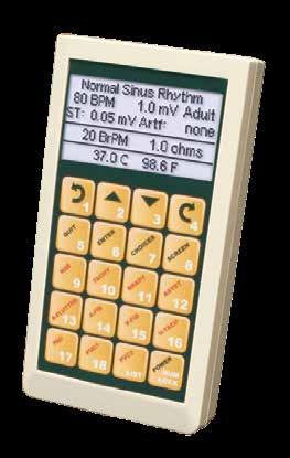 9 Patient Simulator Remote Patient Simulator Series Features - PSR-2200 Remote ± Large easy-to-read 128 x 64 pixel Graphical LCD Display ± Small & Lightweight ± 10 Default Output Keys (adjustable) ±