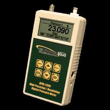 37 Digital Pressure Meter Series Pressure Meters Features - DPM 2300 Series ± Large Graphics Display With Cursor Selection Of Options And Setup ± High Resolution 24 Bit Measurement ± ± 0.