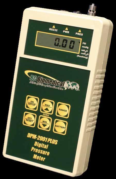 41 Pressure Meters Digital Pressure Meter Series Features - DPM-2000 Series ± Pressure Ranges: - 13.50 to 100.