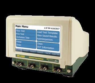 49 Infusion Pump Analyzer The Next Generation in Infusion Pump Analyzers is here Features - IPA-3400 Series ± Smaller in Size - Larger in Features ± Faster in Operation Infusion Pump Analyzer ±