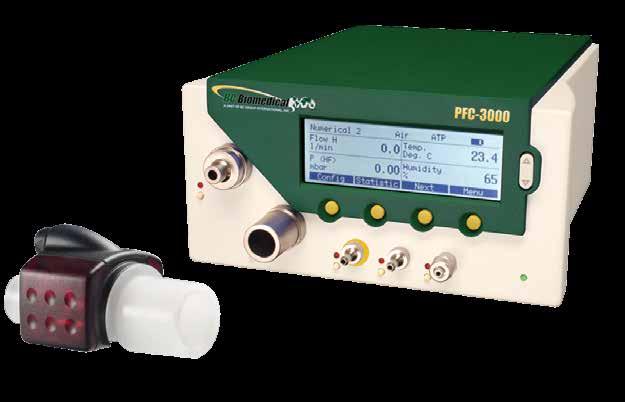 MGA-3050 Multi-gas Analyzer connects to any PFC-3000 series Flow Analyzer and is used to measure anesthetic agent