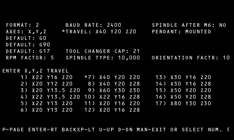 BAUD RATE: 2400 ENTER THE DEFAULT BAUD RATE (THE RATE AFTER POWER-ON) Figure 8-24 Enter Default Baud Rate The operator may select the desired communications baud rate.