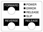 FORWARD REVERSE POWER ERROR SLIP Printer Parts 5 front cover EPSON 6 control panel 4 table REVERSE 3 on/off switch 2 paper guide 1 document table DIP Switch Tables Serial SW Function ON OFF 1-1 Data