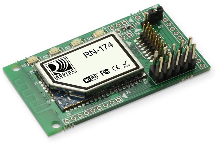 RN- WiFly Super Module Features Evaluation board for the RN- module Supports chip antenna (RN--C), PCB trace antenna (RN--P), wire antenna (RN--W), and U.