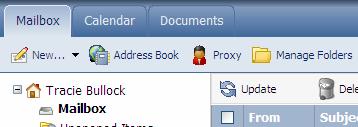 Please note that the folder list is available to the far left of the window: This folder list allows you to view not only the mailbox items, but your account s Calendar, Work in Progress, Cabinet,