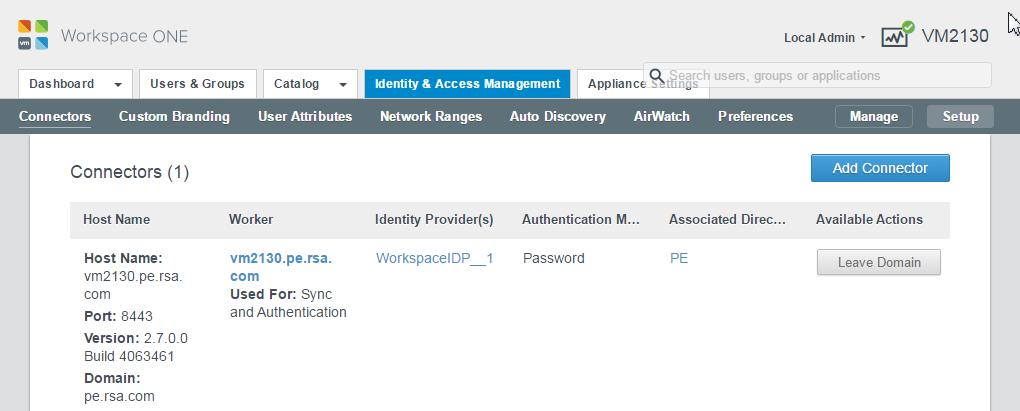 select the Identity & Access Management tab to
