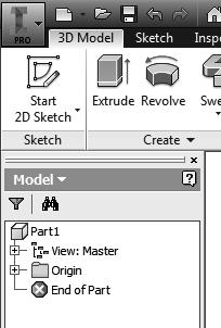 The browser window provides a visual structure of the features, constraints, and attributes that are used to create the part, assembly, or scene.