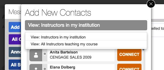 CONTACT LIST All of your students in this course will automatically show up as your contacts as soon as they register. You won t need to add them individually.