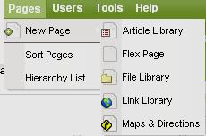 You can also access these three tasks from the Pages drop-down menu shown in Exhibit SE-17.