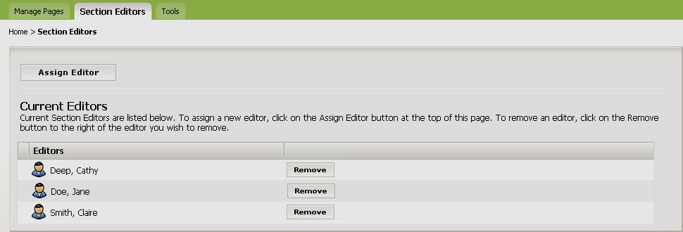 Rename for renaming a page. Options for controlling viewing permissions (roles) for a page. Delete for deleting a page from your website. Status for activating or deactivating a page.