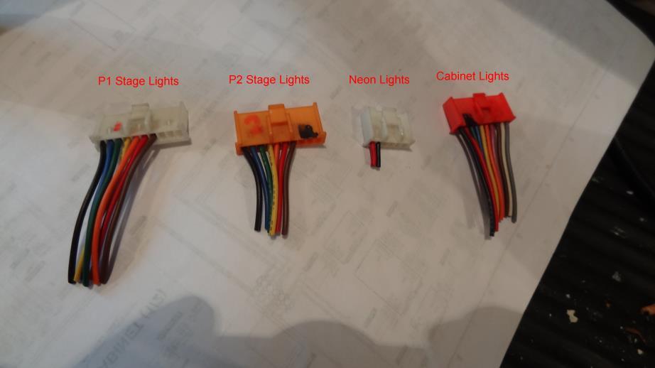 Note that the P1 and P2 connectors use the same color wires so