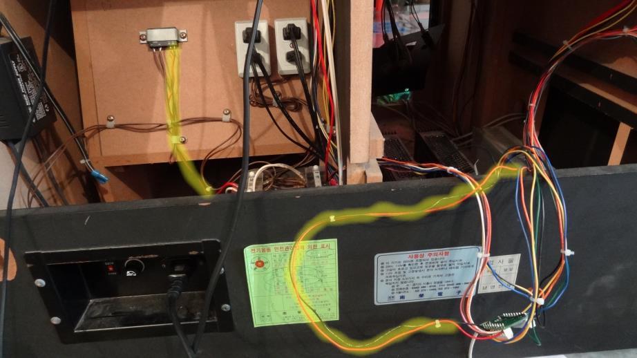 Yellow glow around red/black wires going between PACdrive and neon solid state relay.