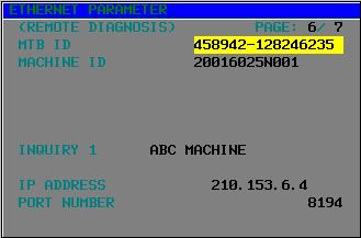 B-63734EN/01 1.SETUP - Setting MTB ID information Press the PAGE key several times to display the page for setting MTB ID information, machine ID information, and point of contact.