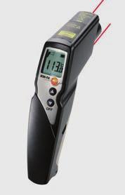 Infrared temperature measuring instruments testo 830 Infrared thermometer with 30:1 optics for exact measurement at a distance testo 830-T4 testo 830-T4, infrared thermometer, 2-point laser sighting,