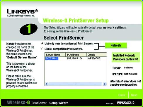 Chapter 4: Configuring the PrintServer Using the Setup Wizard Installation To install the PrintServer, you will use the Setup CD-ROM to run the Setup Wizard.