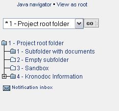 Click the "GO" button, if the root folder is not changed automatically. Viewing as a root Click the "View as root" link to temporarily view the selected folder as a root folder.