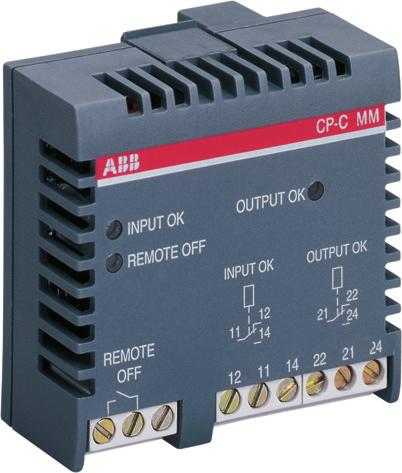 2CDC 271 087 F0t04 Features Pluggable onto CP C range primary switch mode power supplies REMOTE OFF input to switch off the power supply unit remotely Monitoring of the input voltage of the power