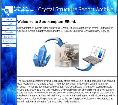 http:///projects/ebank-uk/ ebank UK Project Promote open access crystallography data Aggregator service